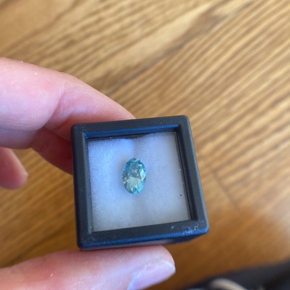 Precision Cut Blue Zircon Gemstone - Brilliant Sparkle! - Picture 7 of 8